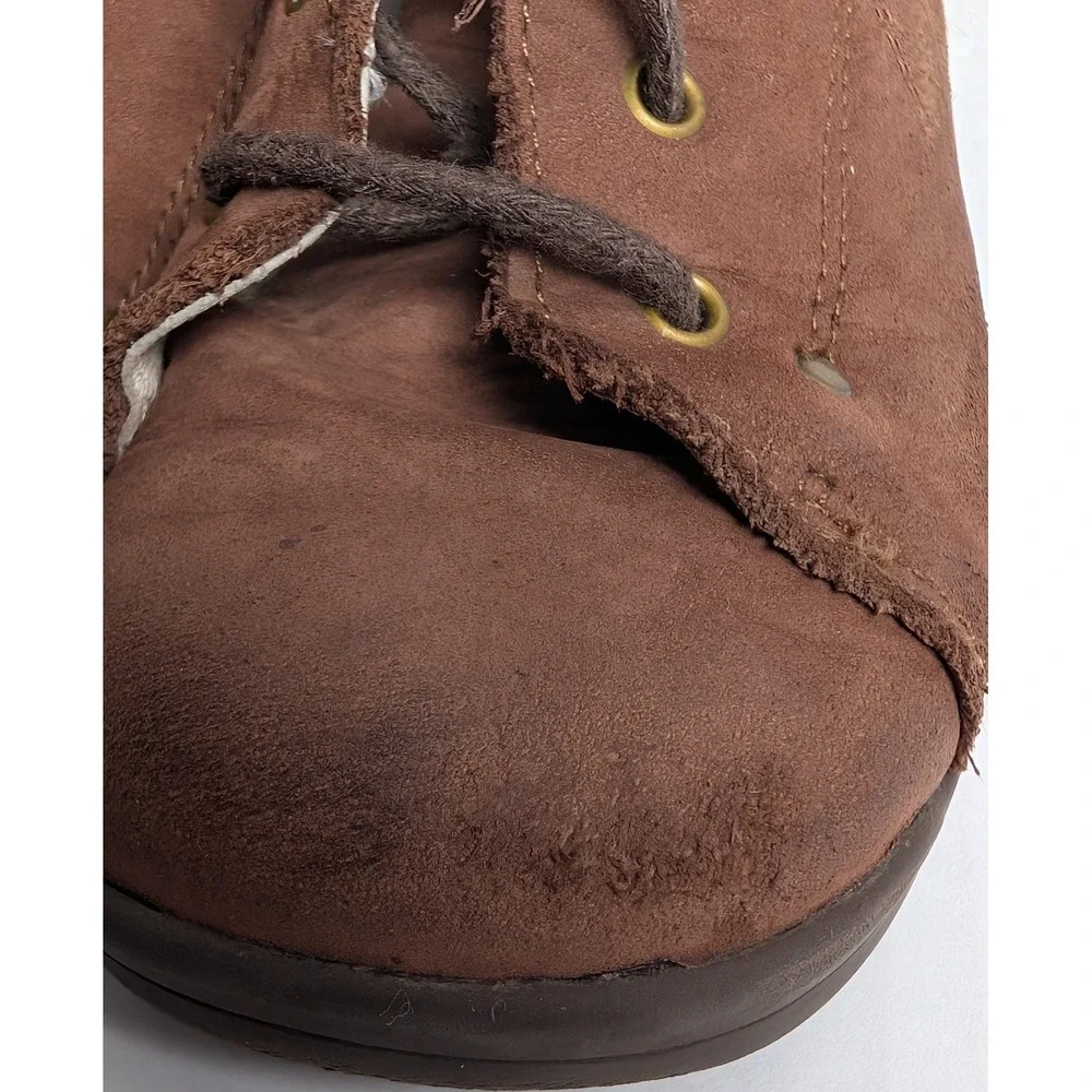 Boompa Toddler Brown Suede Lace Up Shoes Boots Made In Spain Size 7.5